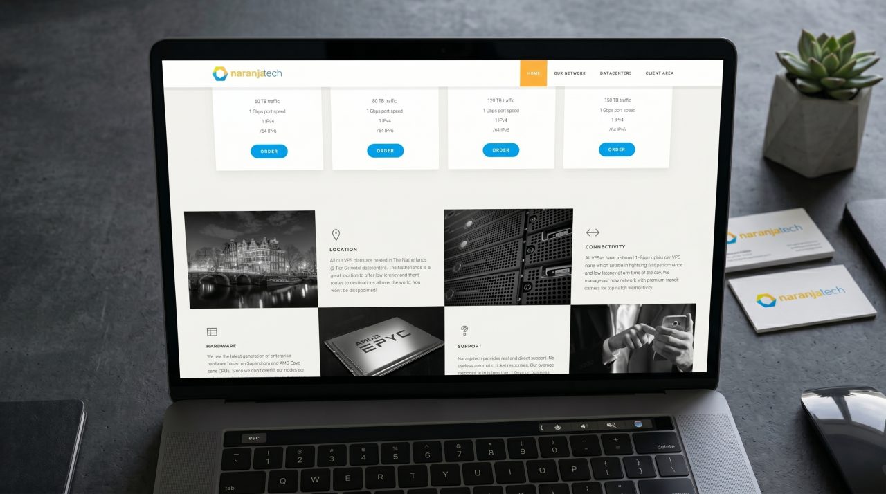 Screenshot of the Naranja.tech website