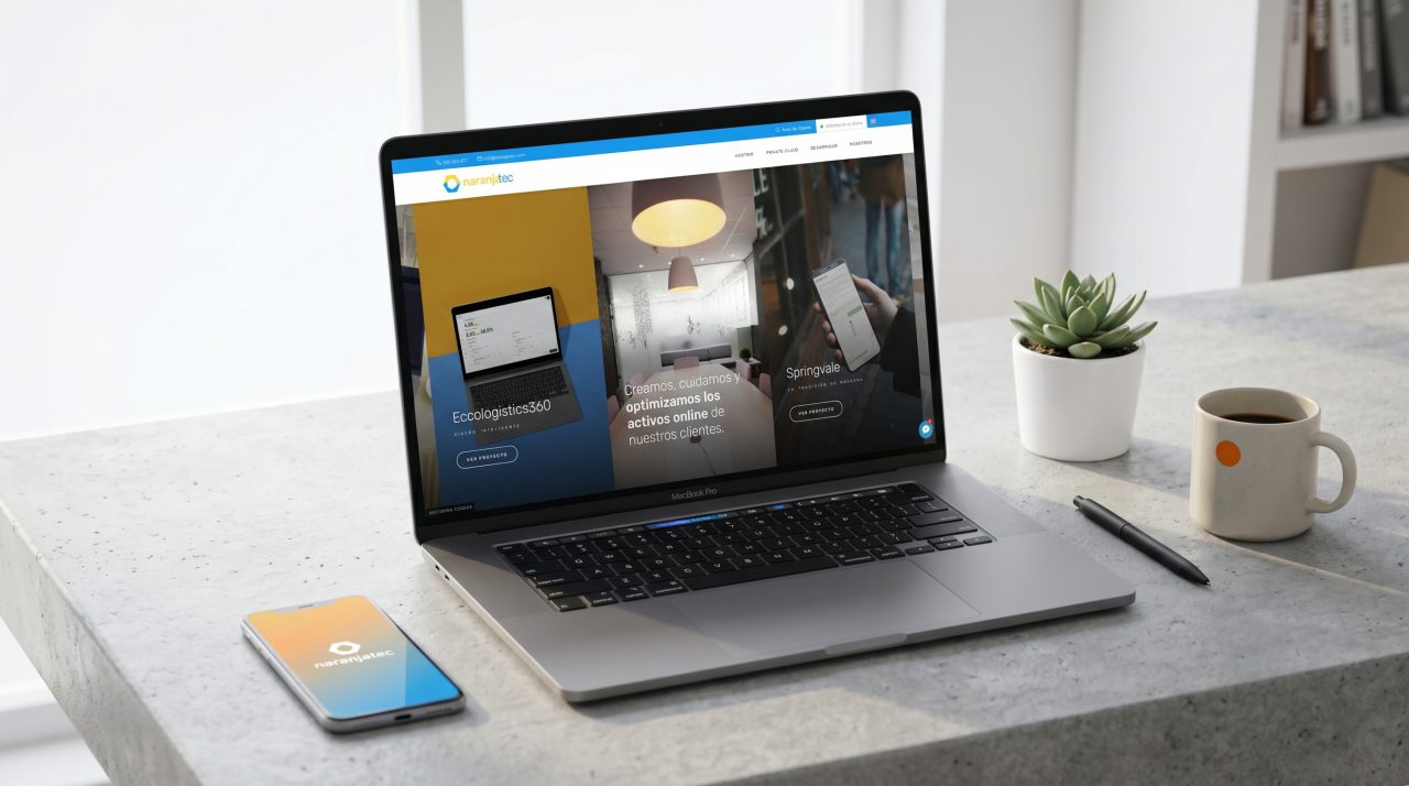 Screenshot of the Naranjatec website